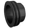 7021-08 Big Block Chevy V-Belt Crankshaft Pulley - 2V - LWP - Black - image 1