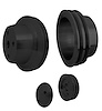 7115-08 Big Block Chevy High Flow V-Belt Pulley Kit - 2V - LWP - Black - image 1