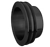 7121-08 Big Block Chevy High Flow V-Belt Crankshaft Pulley - 2V - LWP - Black - image 1