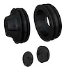 7530-08 Big Block Chevy V-Belt Pulley Kit - SWP - 2V - Black - image 1
