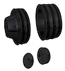 7550-08 Big Block Chevy V-Belt Pulley Kit - SWP - 3V - Black - image 1