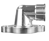 BTH-102 Water Neck Thermostat Housing, Pontiac 326-455, Billet, 90-Degree, Two-Piece, O-Ring, Clear Cerakote - image 1