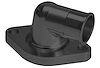 BTH-332-08 Water Neck Thermostat Housing, Big Block Ford 429/460, Ford 351 Cleveland Billet, 90-Degree, O-Ring, Black