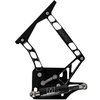 HH65FR-S-07 1964-1965 Ford Ranchero Billet Hood Hinges, Gen II, Stainless Steel Gas Struts, Black Onyx Finish, Steel Hood - image 2