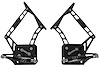 HH65MC-S-08 1965 Mercury Comet Billet Hood Hinges, Stainless Steel Gas Struts, Black Finish, Steel Hood - image 1