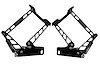 HH66CK-S-07 1960-1966 Chevy C10 Truck Billet Hood Hinges, Gen I, Stainless Steel Gas Struts, Black Onyx Finish, Steel Hood - image 1
