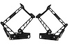 HH66CK-S-08 1960-1966 Chevy C10 Truck Billet Hood Hinges, Gen I, Stainless Steel Gas Struts, Black Finish, Steel Hood - image 1