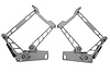 HH66CK-S 1960-1966 Chevy C10 Truck Billet Hood Hinges, Gen I, Stainless Steel Gas Struts, Clear Coat Finish, Steel Hood - image 1