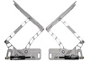 HH67BS-S 1965-1967 Chevy Biscayne Billet Hood Hinges, Gen IV, Stainless Steel Gas Struts, Clear Coat Finish, Steel Hood - image 1
