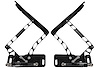 HH69C-S-07 1967-1969 Chevy Camaro Billet Hood Hinges, Gen I, Stainless Steel Gas Struts, Black Onyx Finish, Steel Hood - image 1