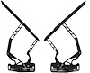 HH72CE-F-08 1968-1972 Chevy Chevelle/El Camino Billet Hood Hinges, Gen II, Stainless Gas Struts, Black Finish, Fiberglass Hood - image 1