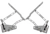 HH80CK-S-05 1973-1980 Chevy C10 Truck Billet Hood Hinges, Gen III, Stainless Steel Gas Struts, Polished Finish, Steel Hood - image 1