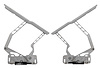 HH81P-F 1970-1981 Pontiac Firebird Billet Hood Hinges, Gen II, Stainless Steel Gas Struts, Clear Coat Finish, Fiberglass Hood - image 1