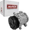 P2412-04 Ultra Series Sanden 7176/SD-7 Air Conditioning Compressor, Cast Finish, Aluminum, 6-Groove Serpentine Clutch, R-134A - image 3