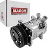 P2413-06 Ultra Series Sanden 508 Air Conditioning Compressor, Chrome Finish, Aluminum, 6-Groove Serpentine Clutch, R-134a - image 3