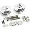 Lockable Low-Profile Hood Pin Set Polished 2.5" Diameter