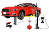 M6K Portable Two-Post Garage Lift, Deluxe Package - image 1