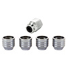 24015 Locking Lug Nuts, Chrome Cone Seat-Open End Style Thread Size: 9/16-18 Key Hex Size: 15/16" Includes 4 Lug Nuts & 1 Key - image 1