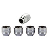 Locking Lug Nuts - Chrome Cone Seat-Open End Style Thread Size: M14 x 2.0 Key Hex Size: 13/16" Includes 4 Lug Nuts and 1 Key - image 1