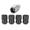 Locking Lug Nuts-Chrome/Black Cone Seat-Short Style - image 1