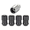 24026 Locking Lug Nuts, Black Cone Seat Style Thread Size: M12 x 1.5 Key Hex Size: 3/4" Includes 4 Lug Nuts & 1 Key