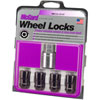 24026 Locking Lug Nuts, Black Cone Seat Style Thread Size: M12 x 1.5 Key Hex Size: 3/4" Includes 4 Lug Nuts & 1 Key - image 2