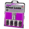 24038 Locking Lug Nuts-Chrome/Black Cone Seat Style - image 3
