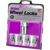 Locking Lug Nuts - Chrome Cone Seat Style Thread Size: 1/2-20 Key Hex Size: 3/4" Includes 4 Lug Nuts and 1 Key - image 2
