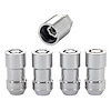 Locking Lug Nuts - Chrome Cone Seat Style Thread Size: M12 x 1.75 Key Hex Size: 13/16" Includes 4 Lug Nuts and 1 Key - image 1