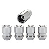 24193 Locking Lug Nuts, Chrome Cone Seat-Short Style Thread Size: 1/2-20 Key Hex Size: Dual  Includes 4 Lug Nuts & 1 Key - image 1