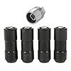 24208 Locking Lug Nuts-Chrome/Black Cone Seat Style - image 1