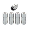 24210 Locking Lug Nuts, Chrome Cone Seat Style Thread Size: M14 x 1.5 Key Hex Size: Dual Includes 4 Lug Nuts & 1 Key