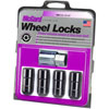24220 Locking Lug Nuts, Black Cone Seat Style Thread Size: M14 x 1.5 Key Hex Size: 22mm Includes 4 Lug Nuts & 1 Key - image 2