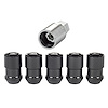 24548 Locking Lug Nuts-Chrome/Black Cone Seat Style - image 1