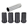 25116 Locking Lug Nuts, Chrome/Black Cone Seat-Tuner Style Thread Size: M14 x 1.50, Key Hex Size: 22mm