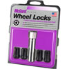 25354 Locking Lug Nuts, Chrome/Black Cone Seat-Tuner Style Thread Size: M12 x 1.25, Key Hex Size: 13/16" - image 2