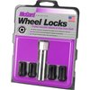 25354 Locking Lug Nuts, Chrome/Black Cone Seat-Tuner Style Thread Size: M12 x 1.25, Key Hex Size: 13/16" - image 3