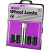 25357 Locking Lug Nuts, Black Cone Seat-Tuner Style Thread Size: M12 x 1.5 Key Hex Size: 13/16" Includes 4 Lug Nuts & 1 Key - image 3