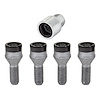 27178 Chrome/Black Cone Seat Lug Bolts Threads: M12 x 1.5