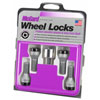 27178 Chrome/Black Cone Seat Lug Bolts Threads: M12 x 1.5 - image 2