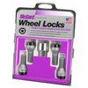 27178 Chrome/Black Cone Seat Lug Bolts Threads: M12 x 1.5 - image 3