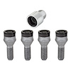 Chrome/Black Cone Seat Lug Bolt Threads: M12 x 1.25 - image 1