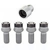 28318 Chrome/Black Radius Seat Lug Bolt Threads: M14 x 1.5