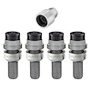 28320 Chrome/Black Cone Seat Lug Bolt Threads: M14 x 1.25 - image 1