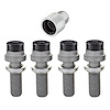 28332 Chrome/Black Radius Seat Lug Bolt Threads: M14 x 1.5 - image 1