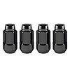 64034 Chrome/Black Acorn/Conical Seat Lug Nuts M14 x 1.5 Thread Size