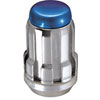 Chrome SplineDrive Lug Nuts With Blue Caps (M12 x 1.5 Thread Size) - Box of 50 Lug Nuts - image 1