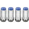 Chrome Tuner Style Spline Drive Lug Nuts with Blue Caps 1/2" x 20 - image 1