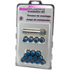Chrome Tuner Style Spline Drive Lug Nut Kit w/Blue Caps M12 x 1.25 Thread Size - image 1