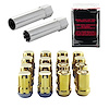 Chrome/Gold Tuner Style Spline Drive Lug Nut Kit M12 x 1.25 Thread Size 13/16" Hex Size